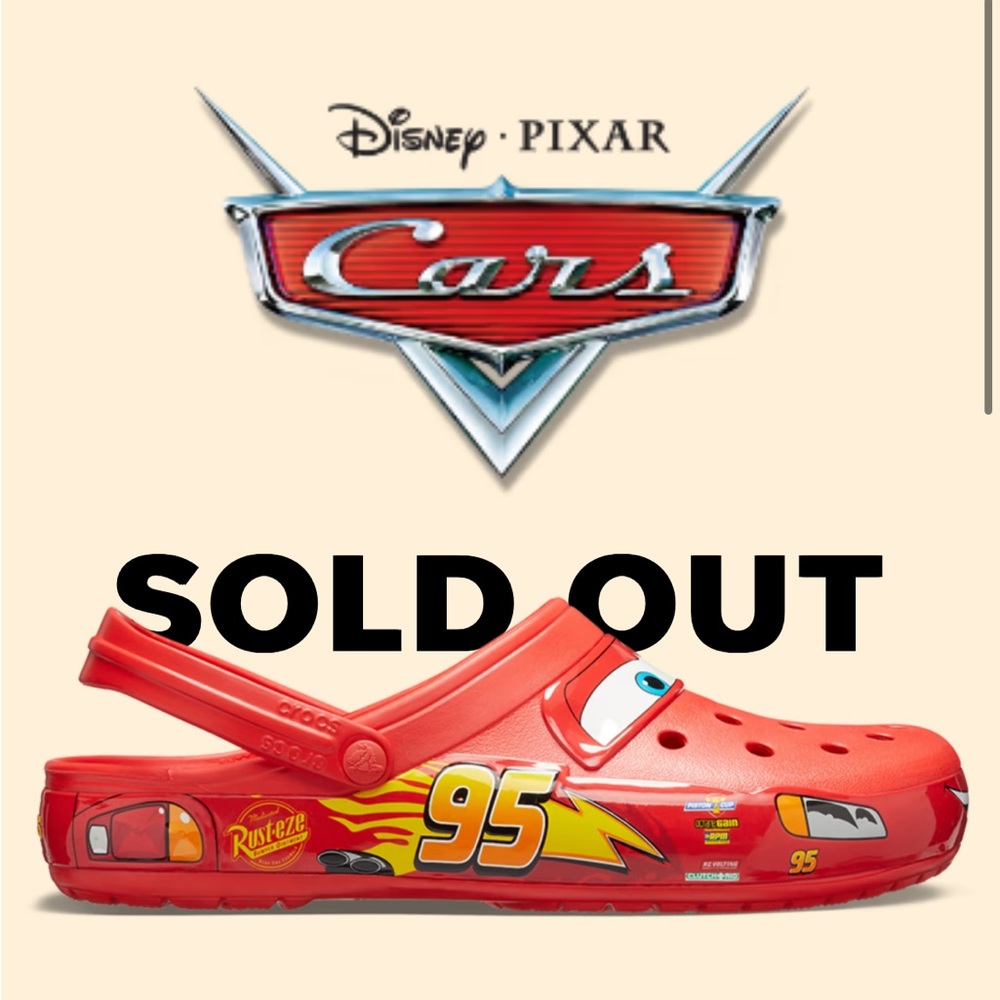 Crocs Classic Clogs Disney Pixar Cars Lightning McQueen NWT Limited Edition 6/8